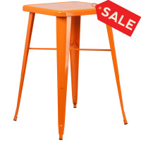 Flash Furniture CH-31330-OR-GG Square Bar Height Table in Orange